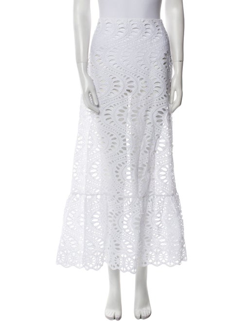 Giambattista Valli Lace Pattern Midi Length Skirt