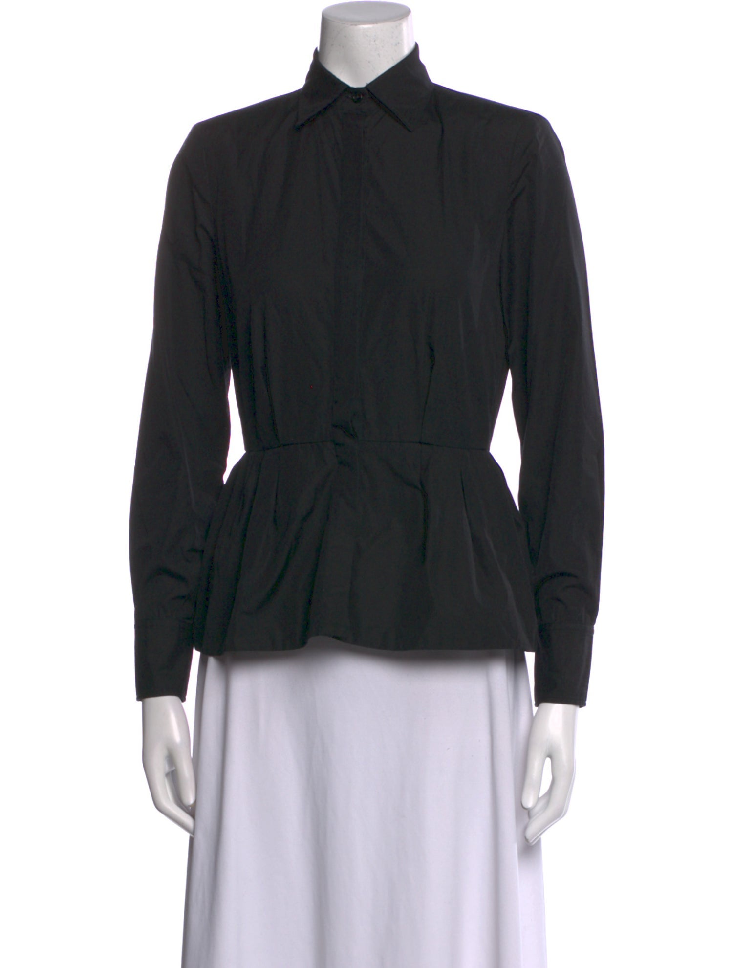 Giambattista Valli Long Sleeve Button-Up Top