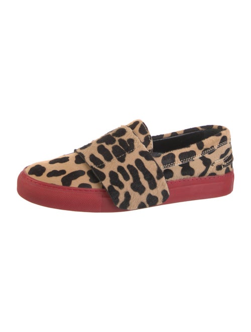 Giambattista Valli Ponyhair Animal Print Loafers
