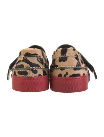 Giambattista Valli Ponyhair Animal Print Loafers