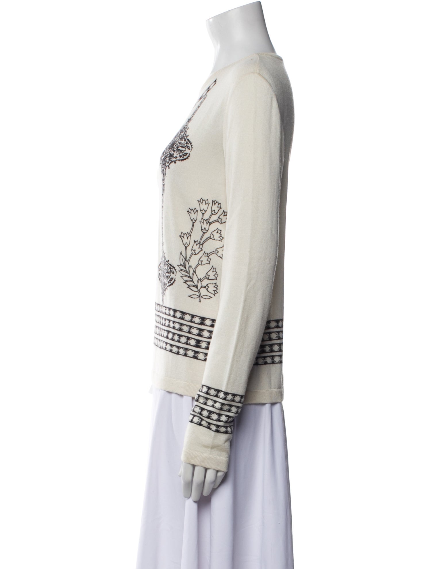 Giambattista Valli Cashmere Printed Sweater