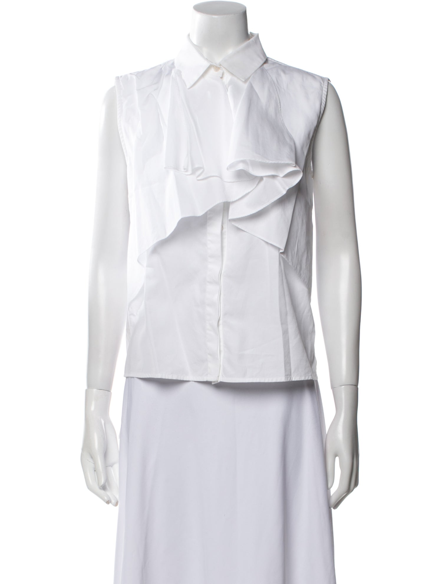 Giambattista Valli Sleeveless Button-Up Top