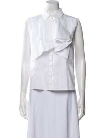 Giambattista Valli Sleeveless Button-Up Top