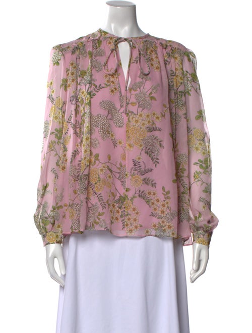 Giambattista Valli Silk Floral Print Blouse