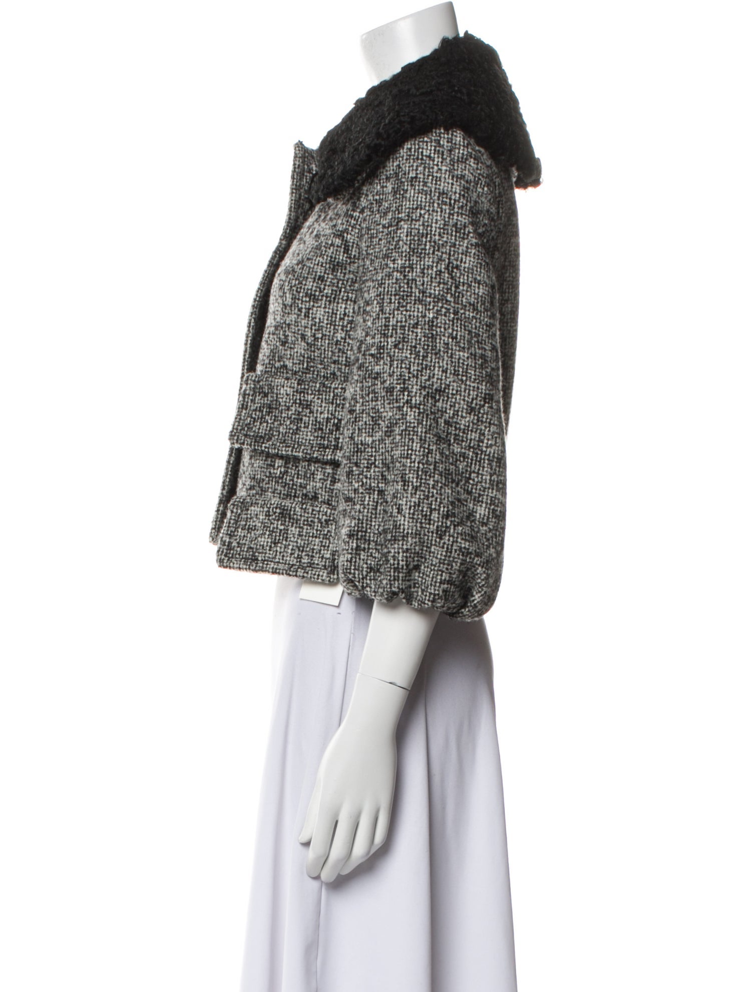 Giambattista Valli Alpaca Tweed Pattern Evening Jacket