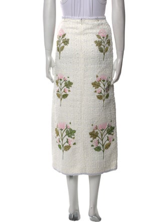 Giambattista Valli Floral Print Midi Length Skirt