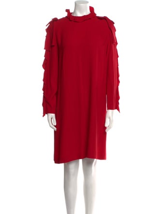 Giambattista Valli Mock Neck Knee-Length Dress