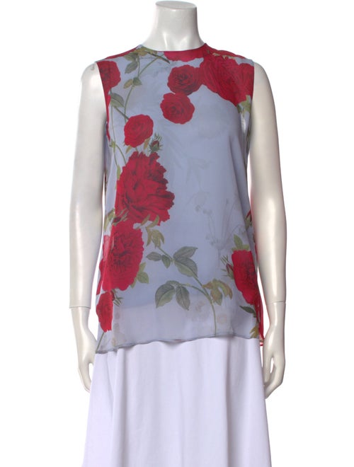 Giambattista Valli Silk Floral Print Blouse