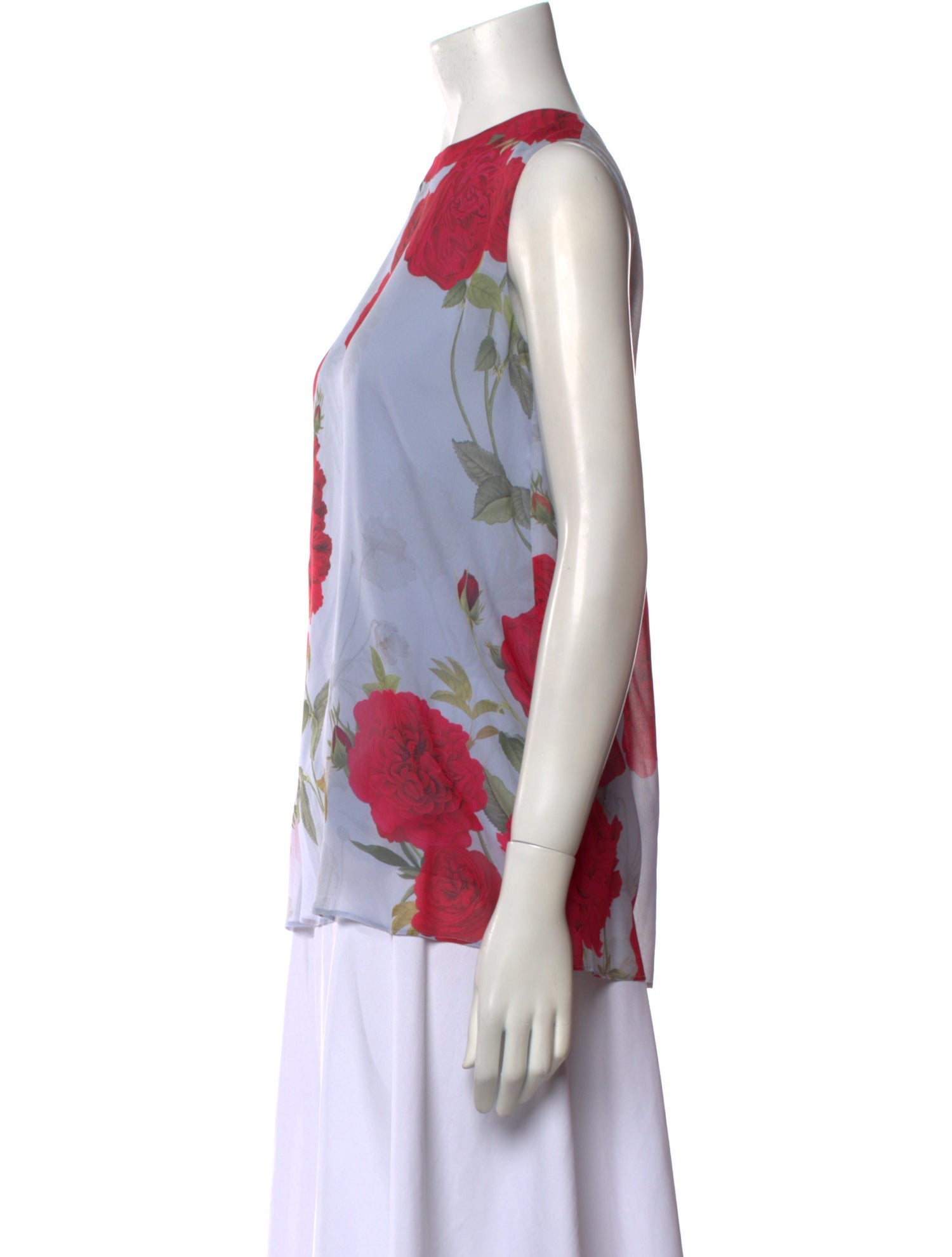 Giambattista Valli Silk Floral Print Blouse