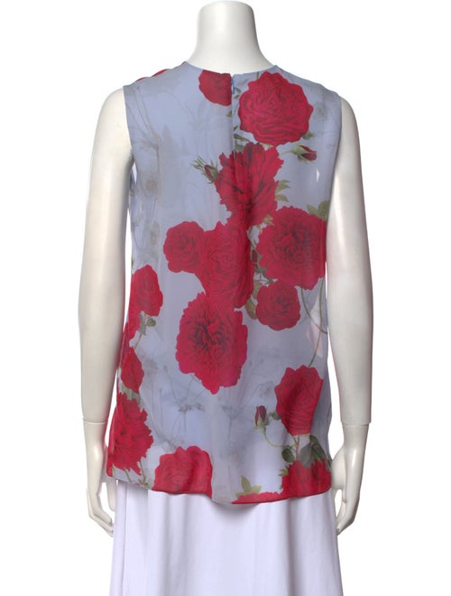 Giambattista Valli Silk Floral Print Blouse