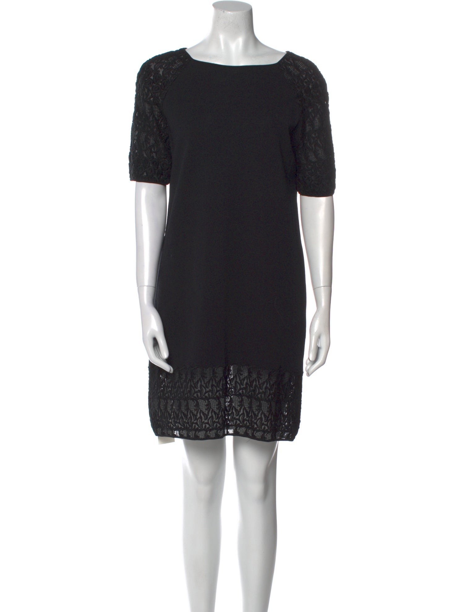 Giambattista Valli Bateau Neckline Mini Dress