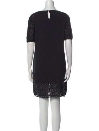 Giambattista Valli Bateau Neckline Mini Dress