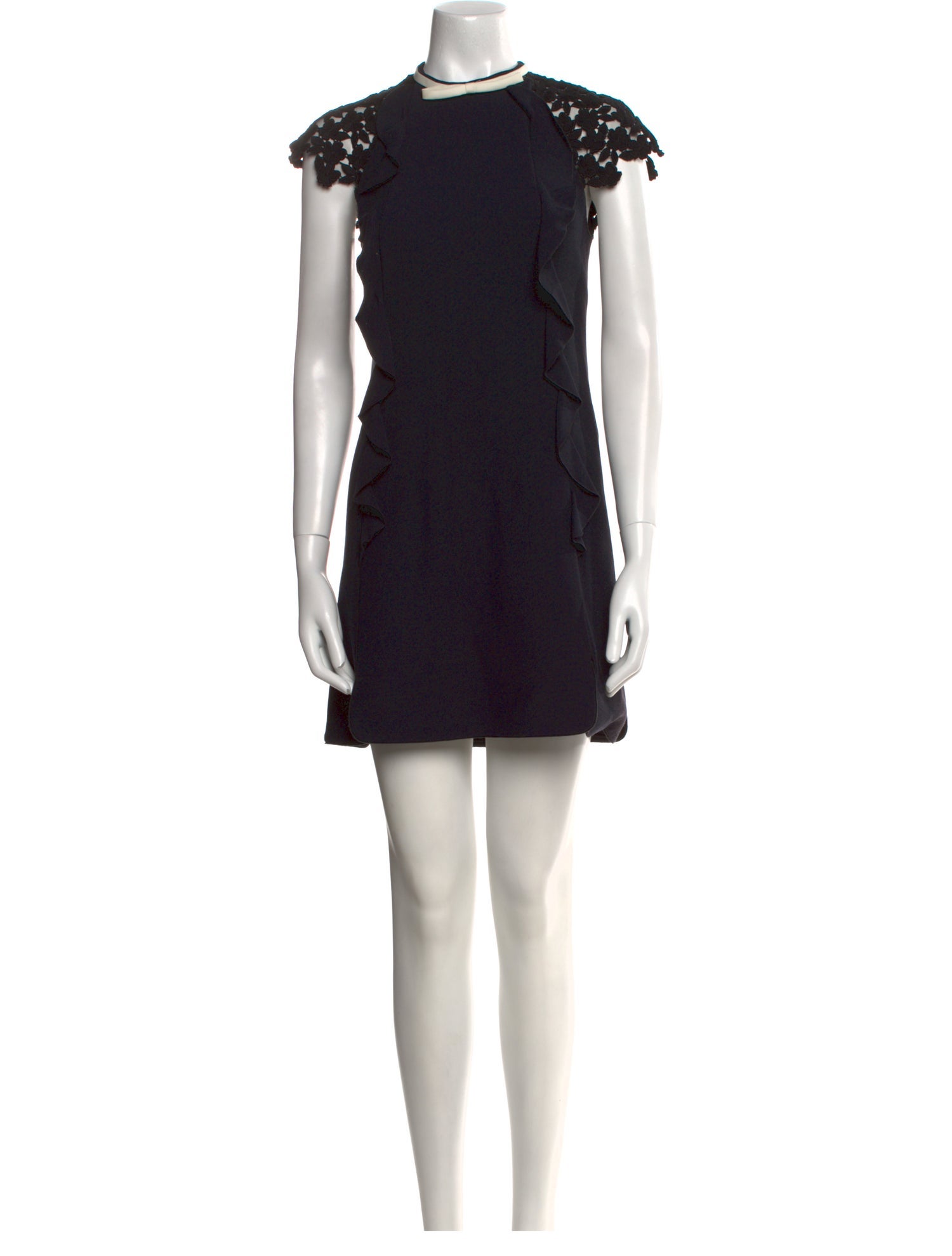 Giambattista Valli Mock Neck Mini Dress