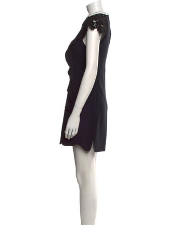 Giambattista Valli Mock Neck Mini Dress