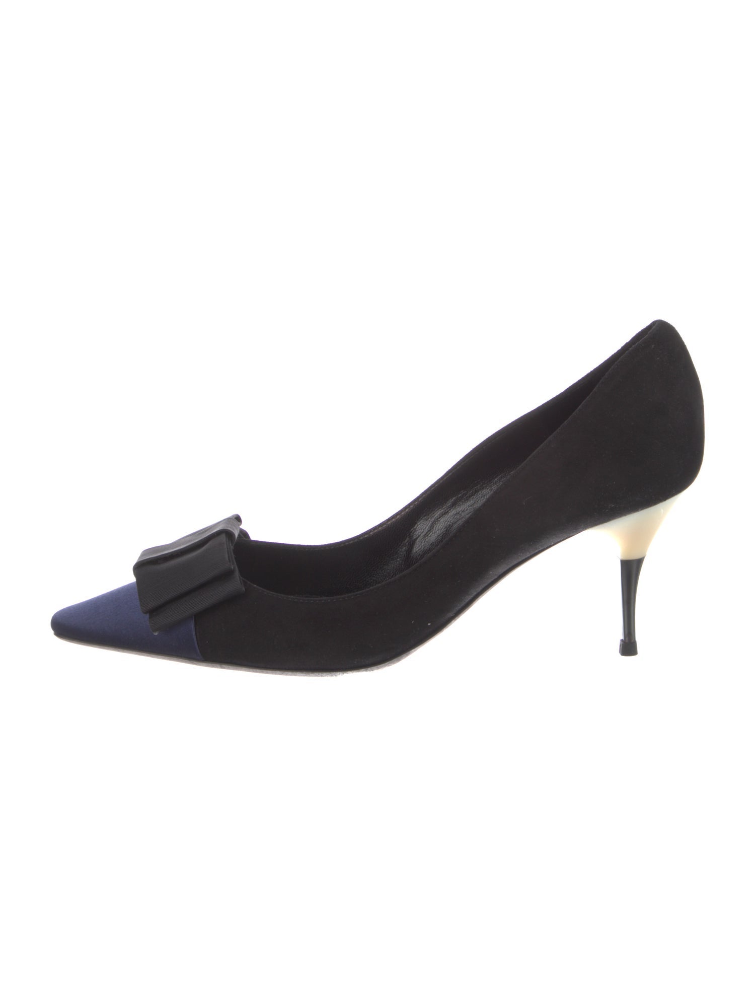 Giambattista Valli Velvet Bow Accents Pumps