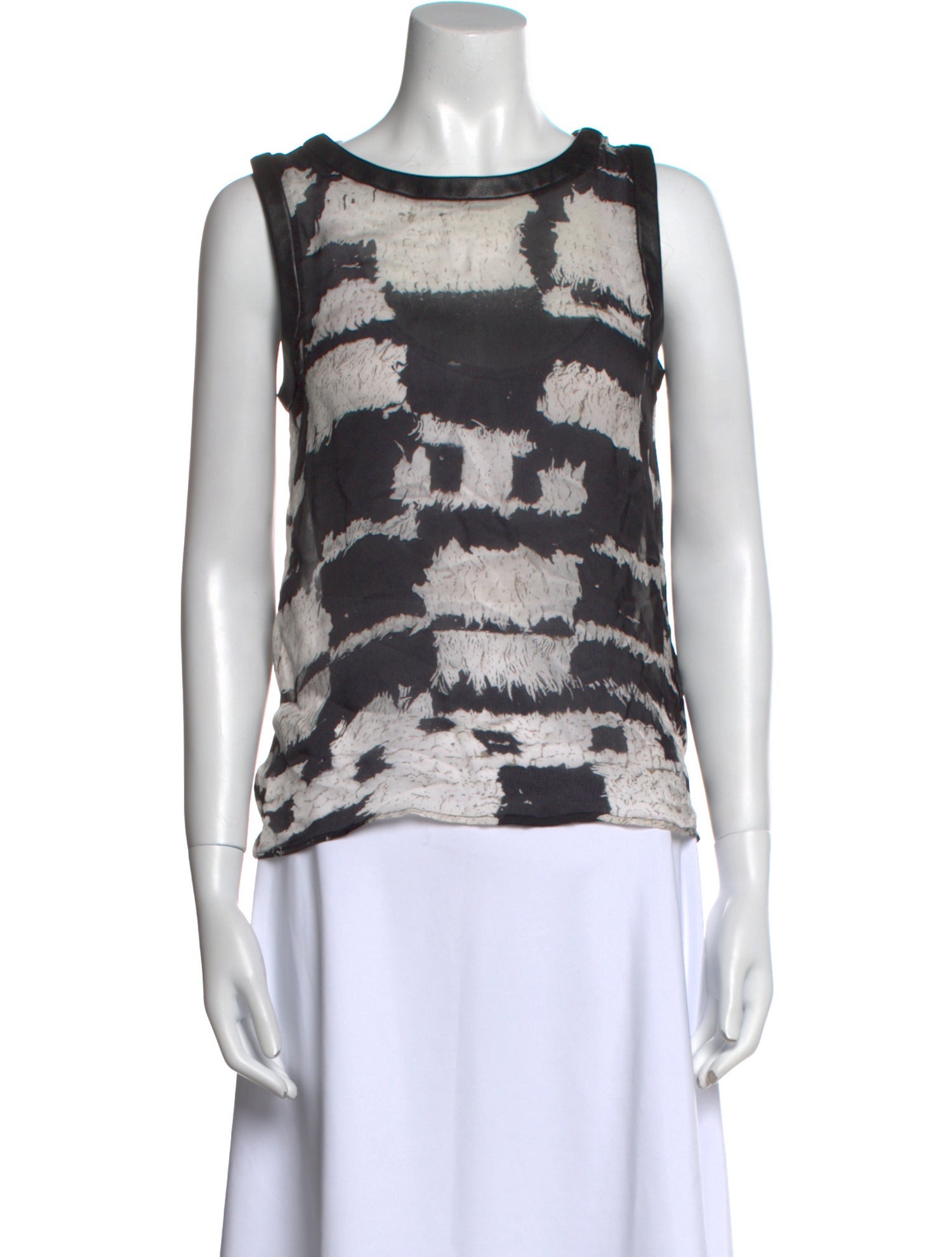 Giambattista Valli Printed Scoop Neck Top