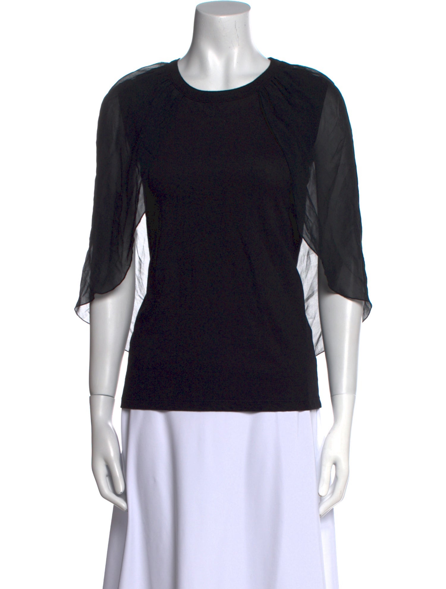 Giambattista Valli Crew Neck Three-Quarter Sleeve T-Shirt