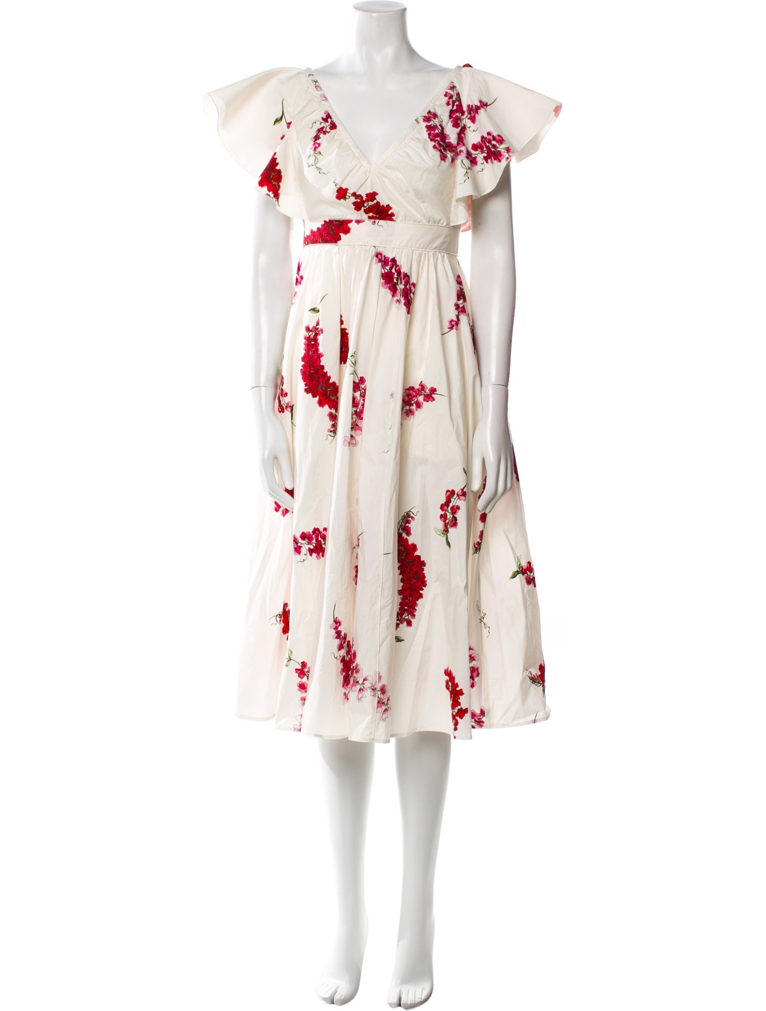 Giambattista Valli Floral Print Midi Length Dress