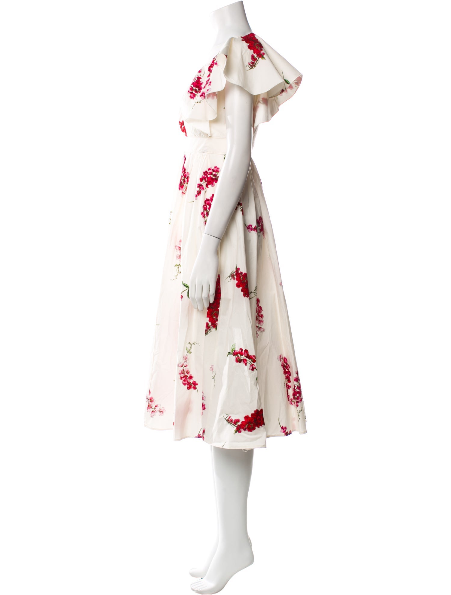Giambattista Valli Floral Print Midi Length Dress