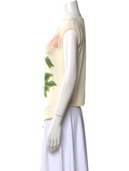 Giambattista Valli Cashmere Floral Print Sweater