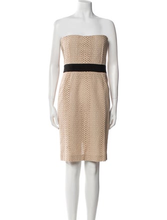 Giambattista Valli Colorblock Pattern Mini Dress