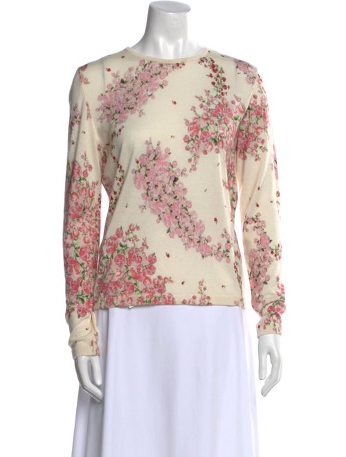 Giambattista Valli Silk Floral Print Sweater