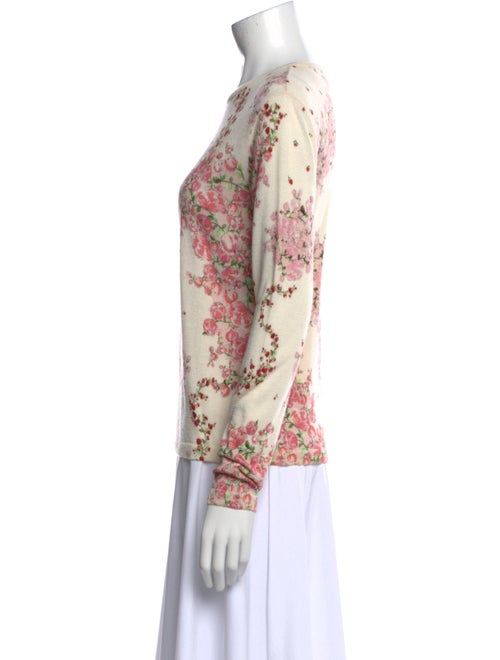 Giambattista Valli Silk Floral Print Sweater