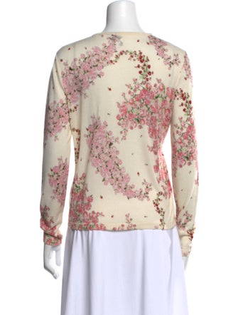 Giambattista Valli Silk Floral Print Sweater