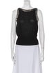 Giambattista Valli Bateau Neckline Sleeveless Top