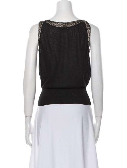 Giambattista Valli Bateau Neckline Sleeveless Top