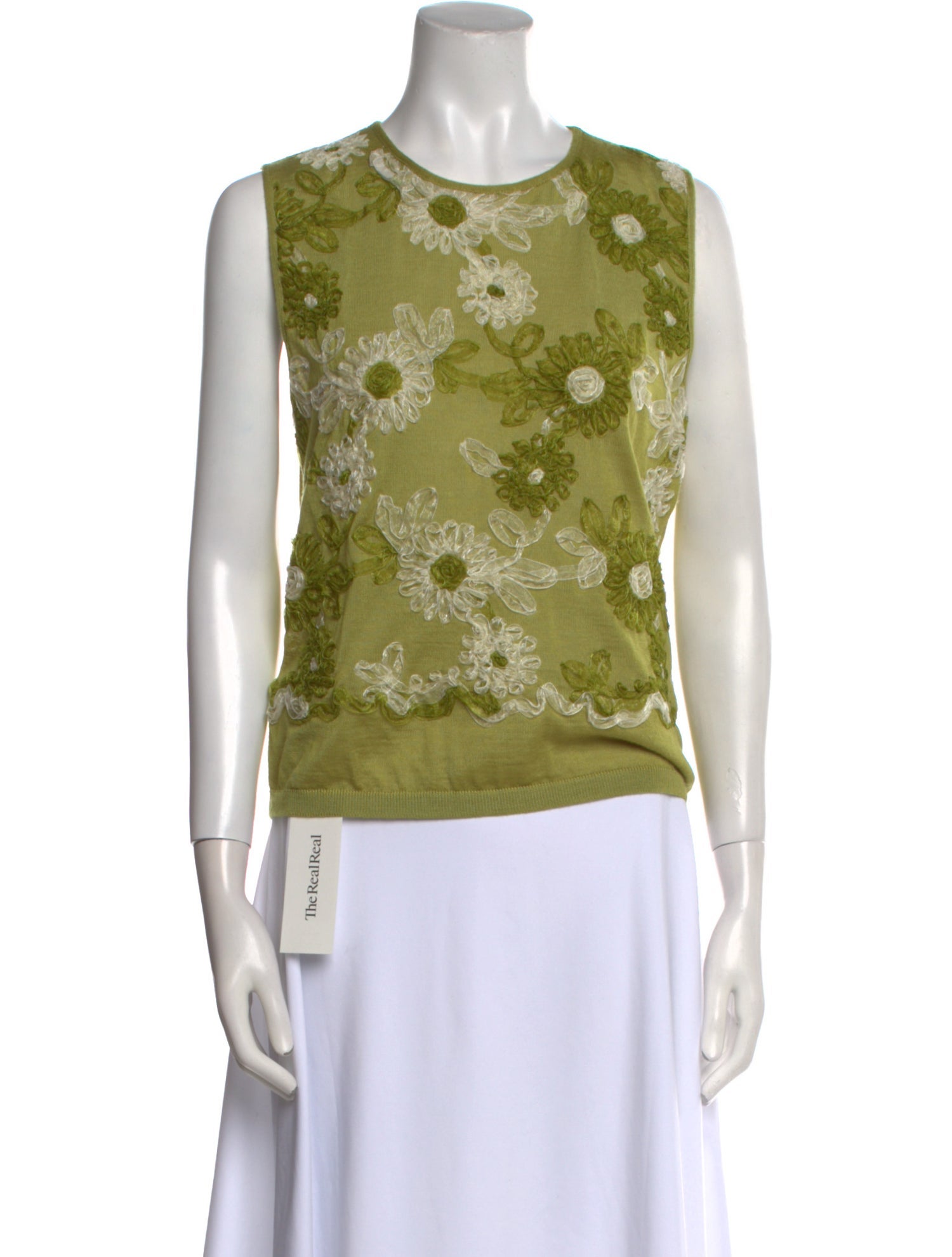 Giambattista Valli Cashmere Floral Print Sweater w/ Tags