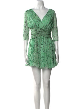 Giambattista Valli Floral Print Mini Dress