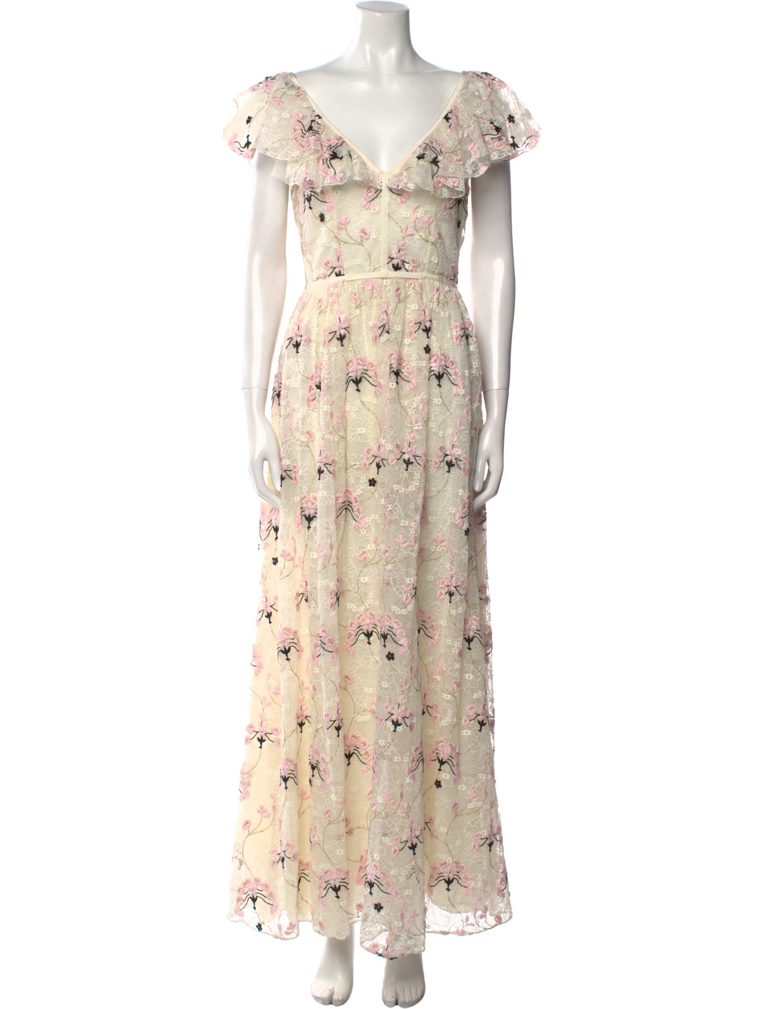 Giambattista Valli Floral Print Long Dress