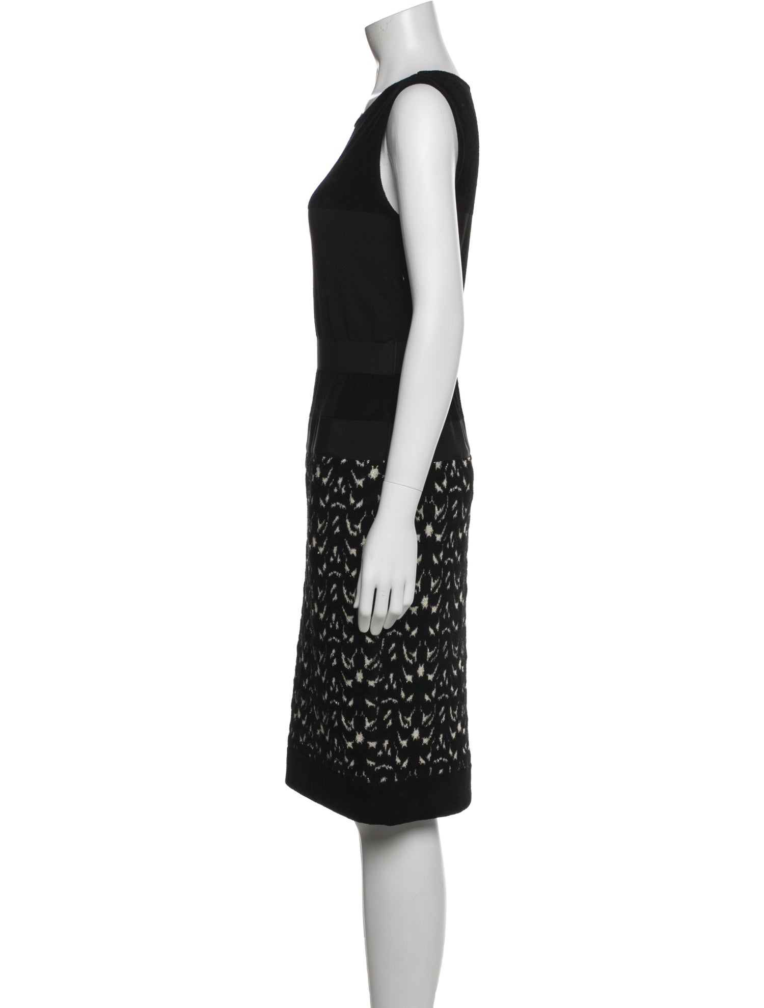 Giambattista Valli Scoop Neck Knee-Length Dress