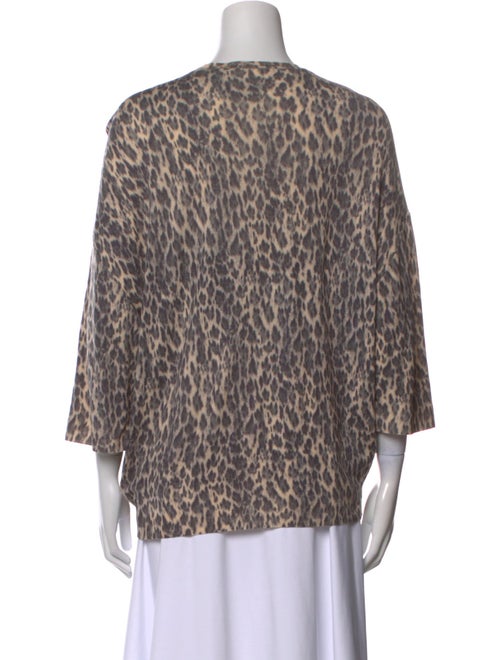 Giambattista Valli Cashmere Animal Print Blouse