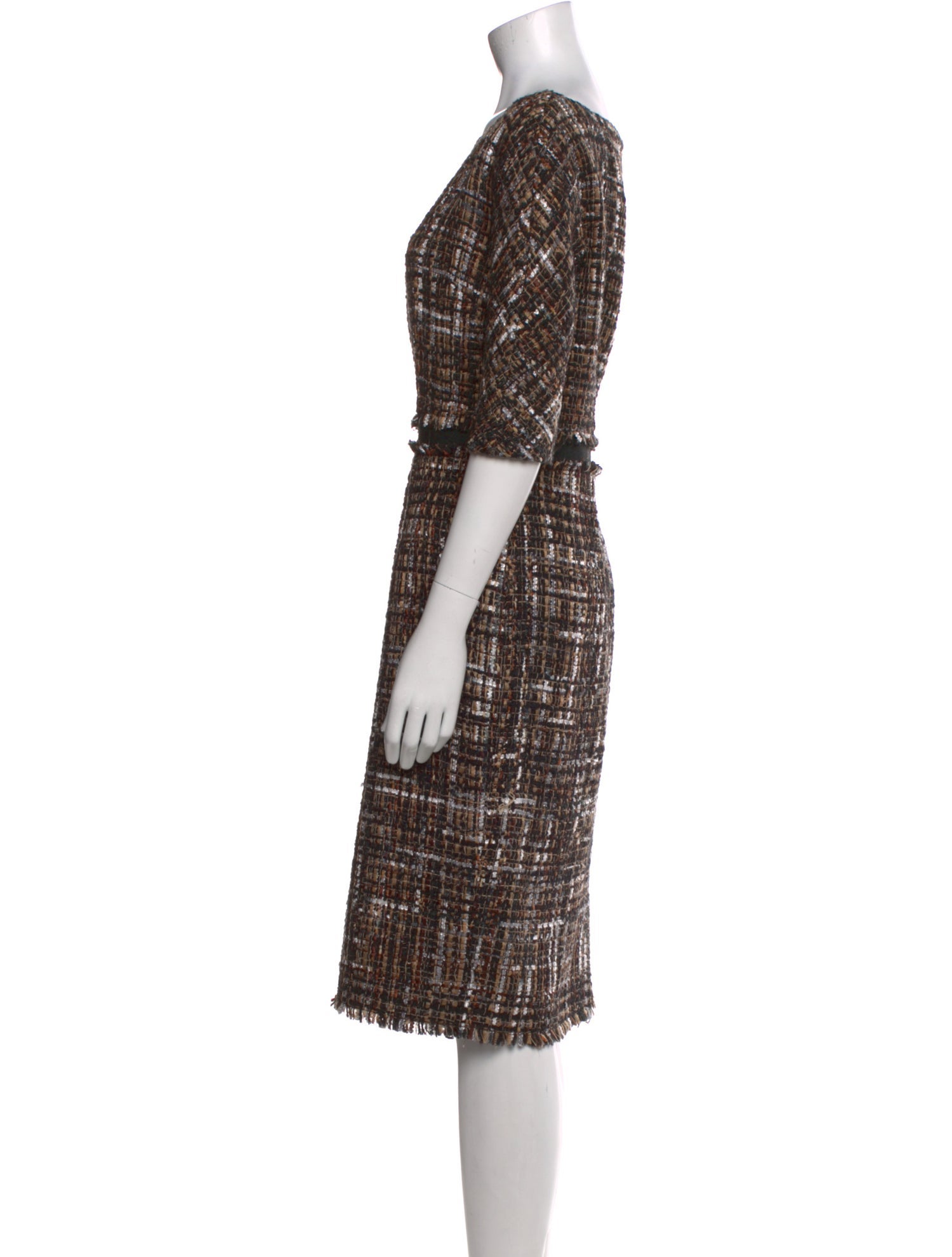 Giambattista Valli Plaid Print Knee-Length Dress
