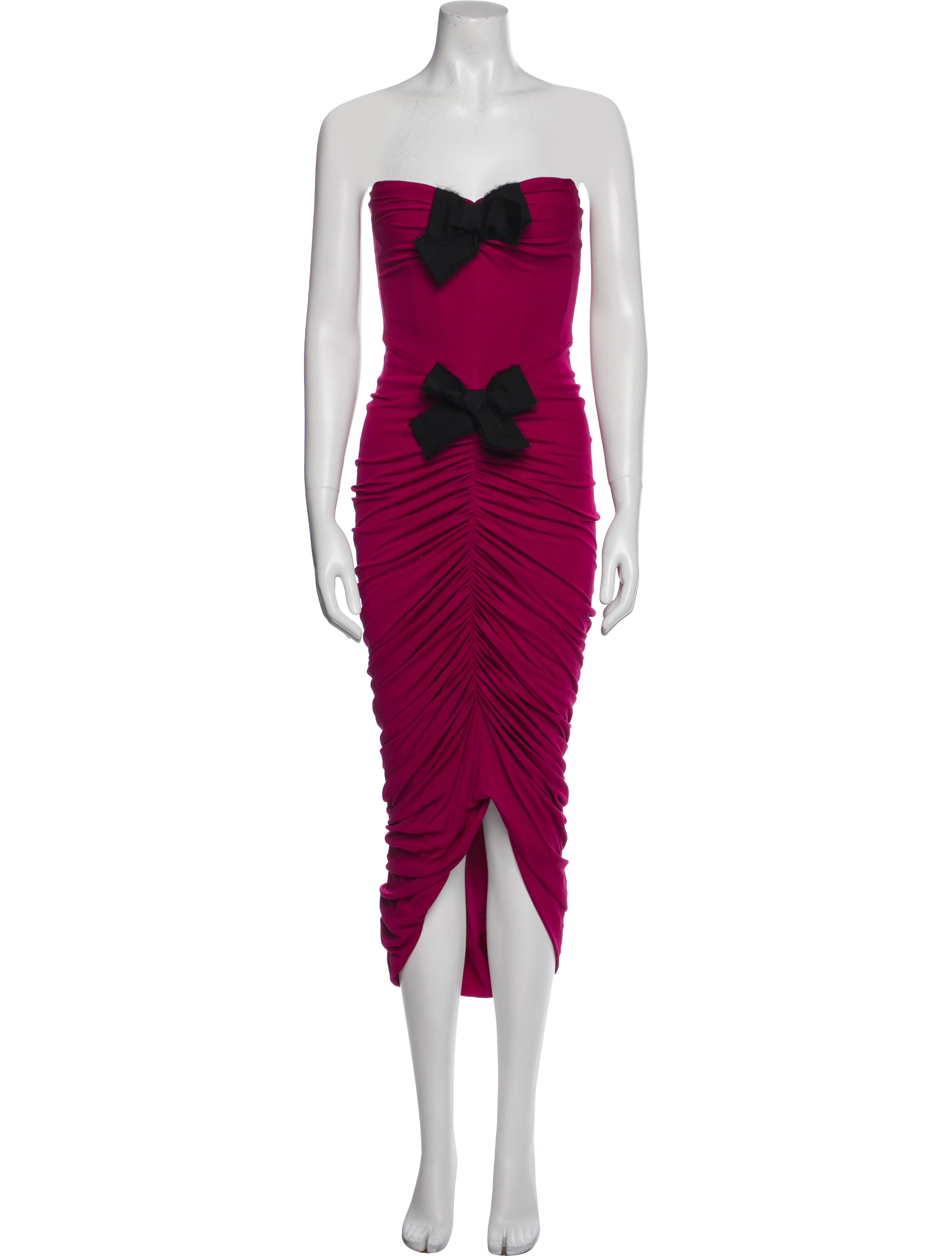 Giambattista Valli Colorblock Pattern Midi Length Dress