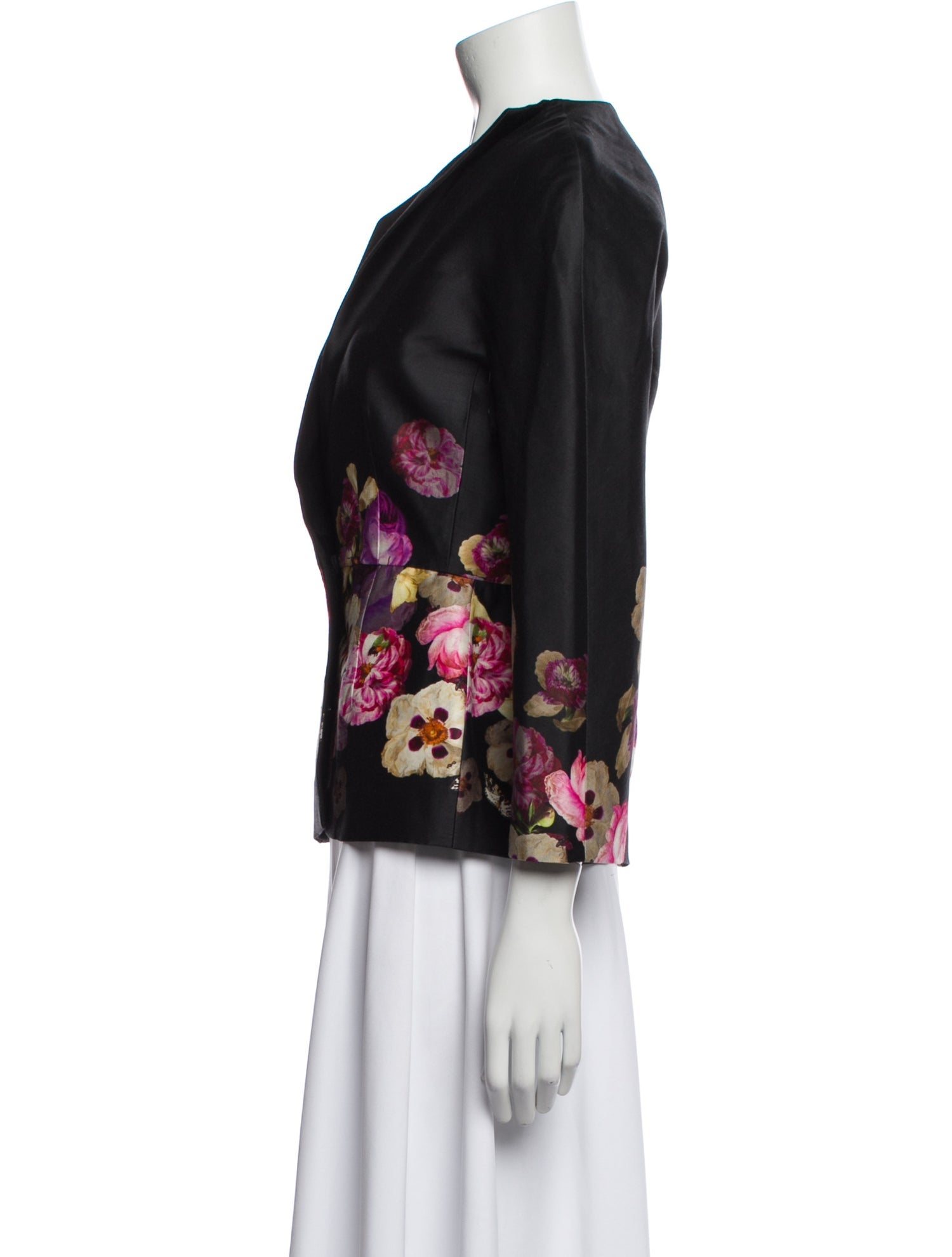 Giambattista Valli Wool Floral Print Evening Jacket