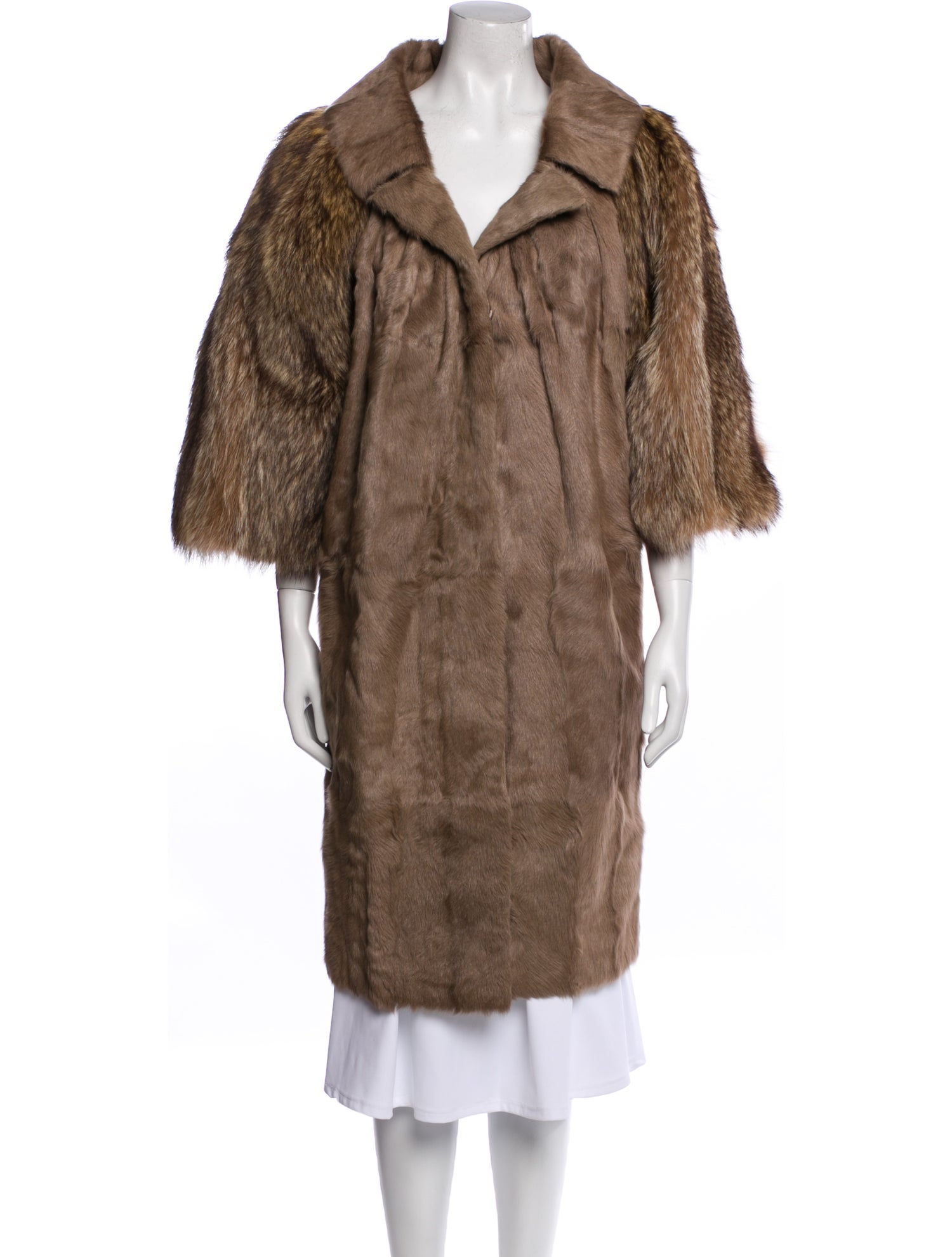 Giambattista Valli Goat Leather Fur Coat