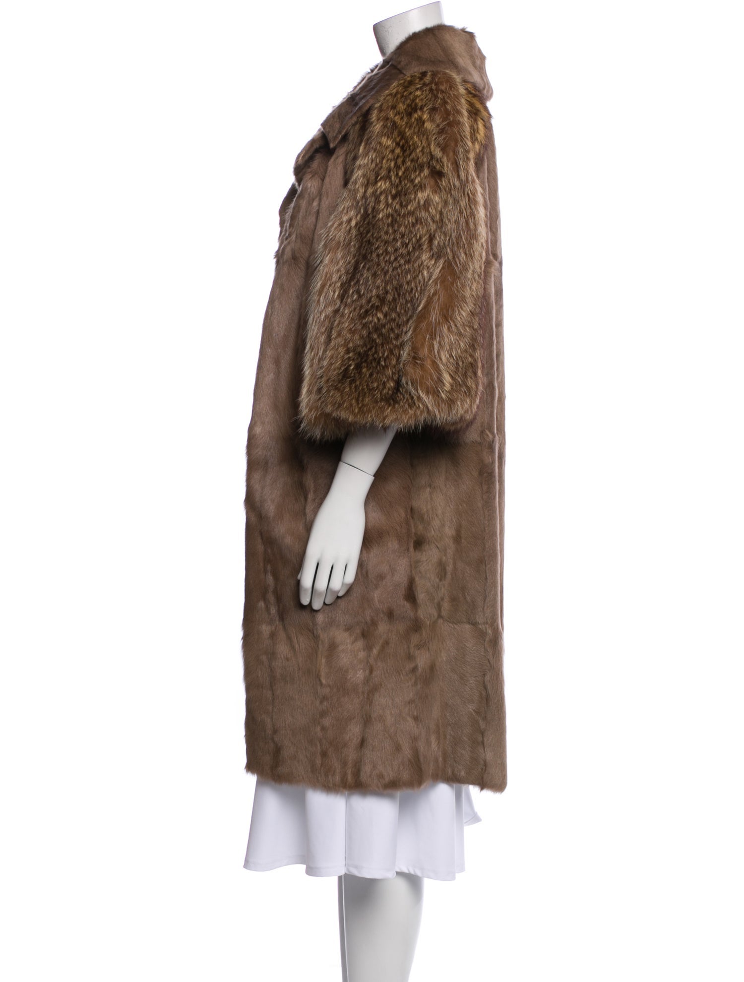 Giambattista Valli Goat Leather Fur Coat