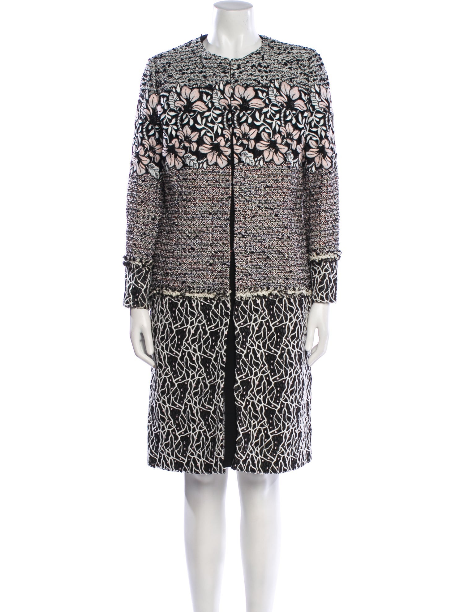 Giambattista Valli Printed Glitter Accents Dress Set