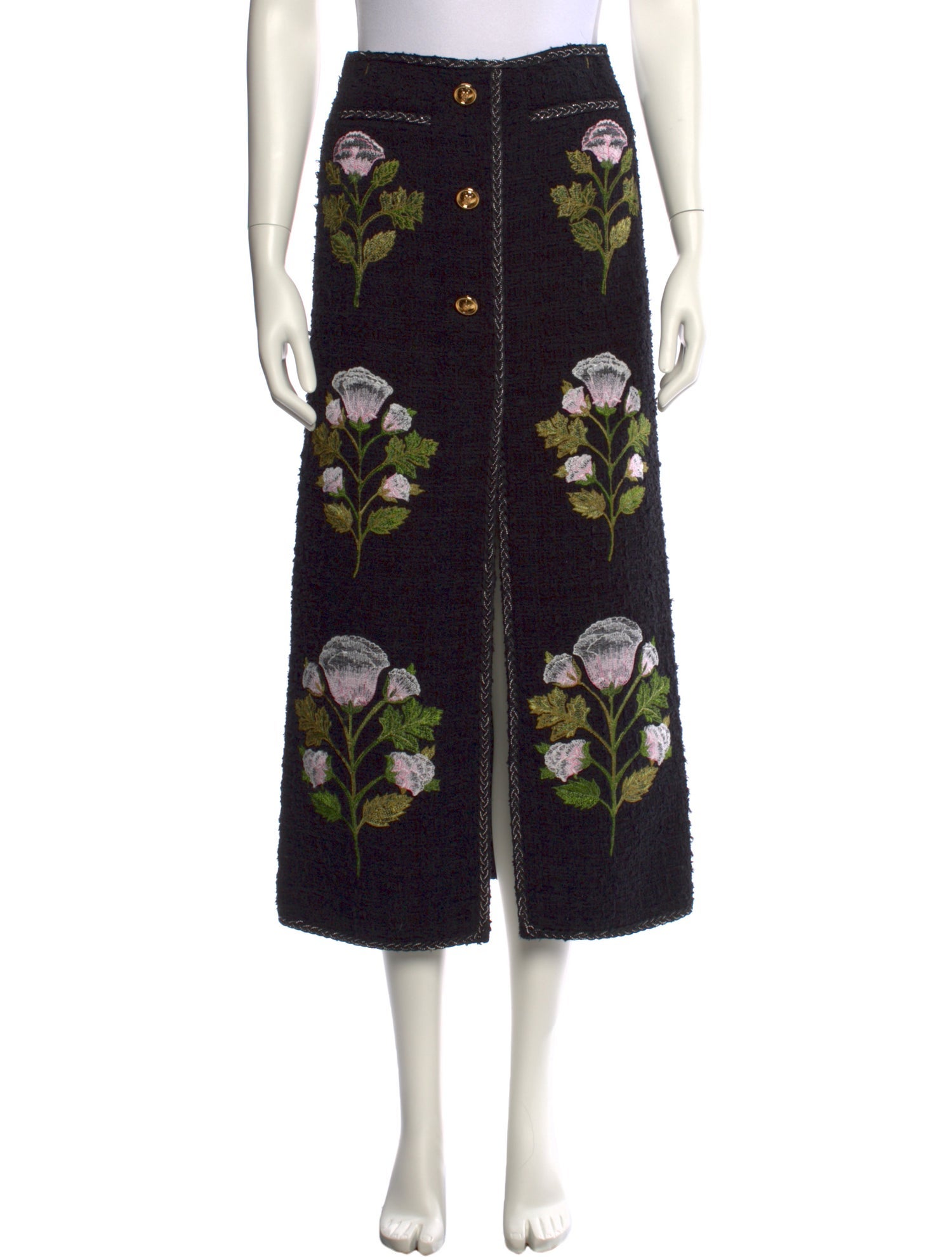 Giambattista Valli Floral Print Midi Length Skirt