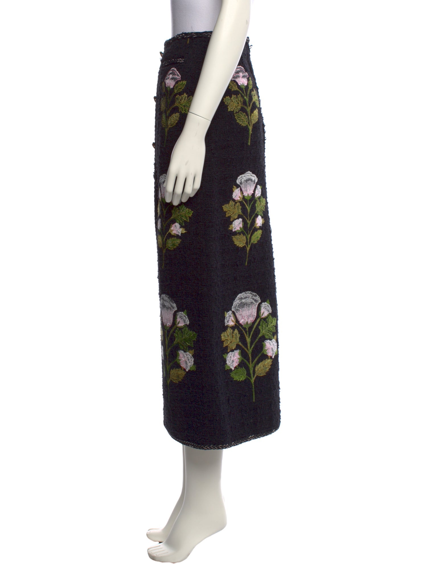 Giambattista Valli Floral Print Midi Length Skirt