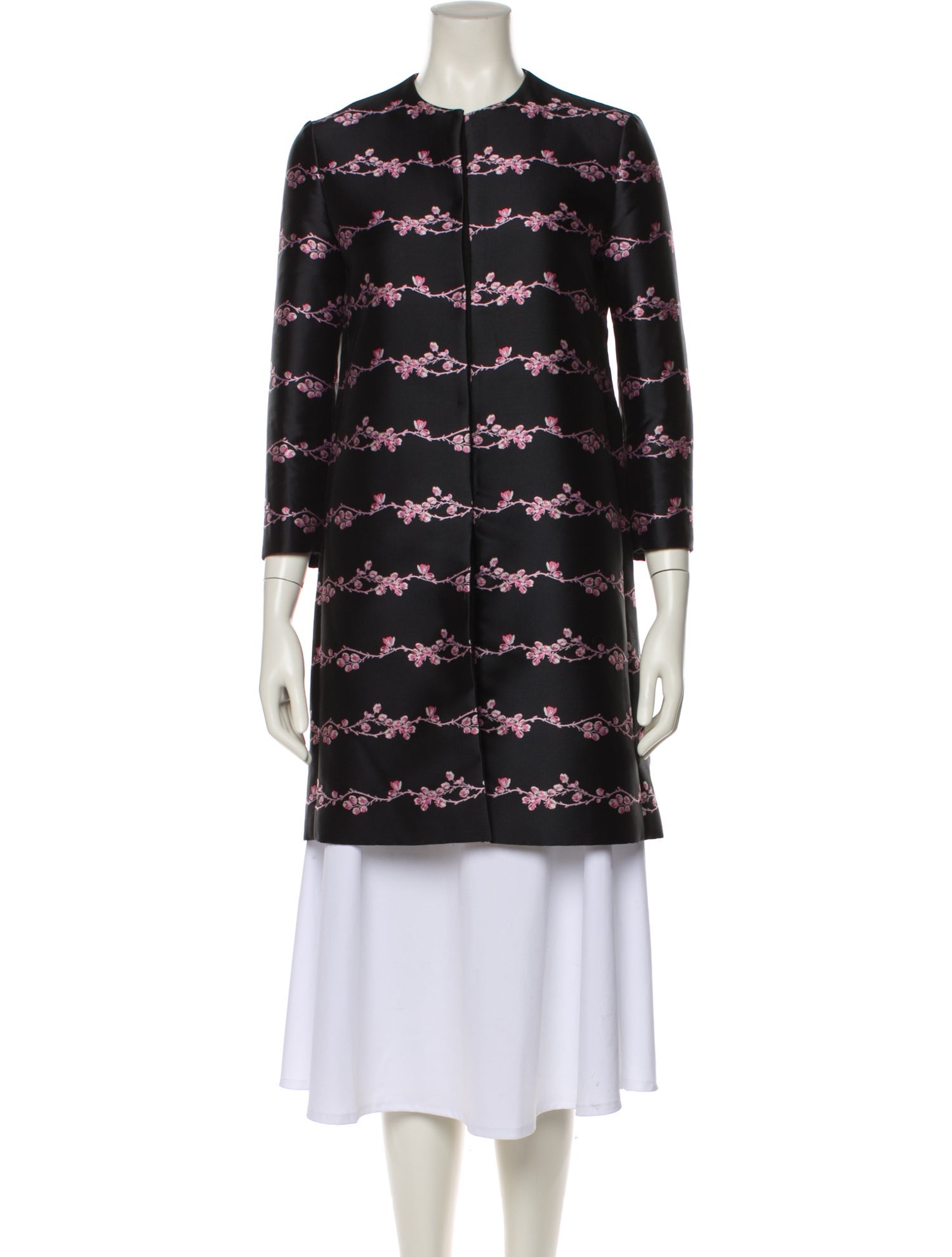 Hanae Mori Blazer - Black Jackets, Clothing - WNAHI20413 | The