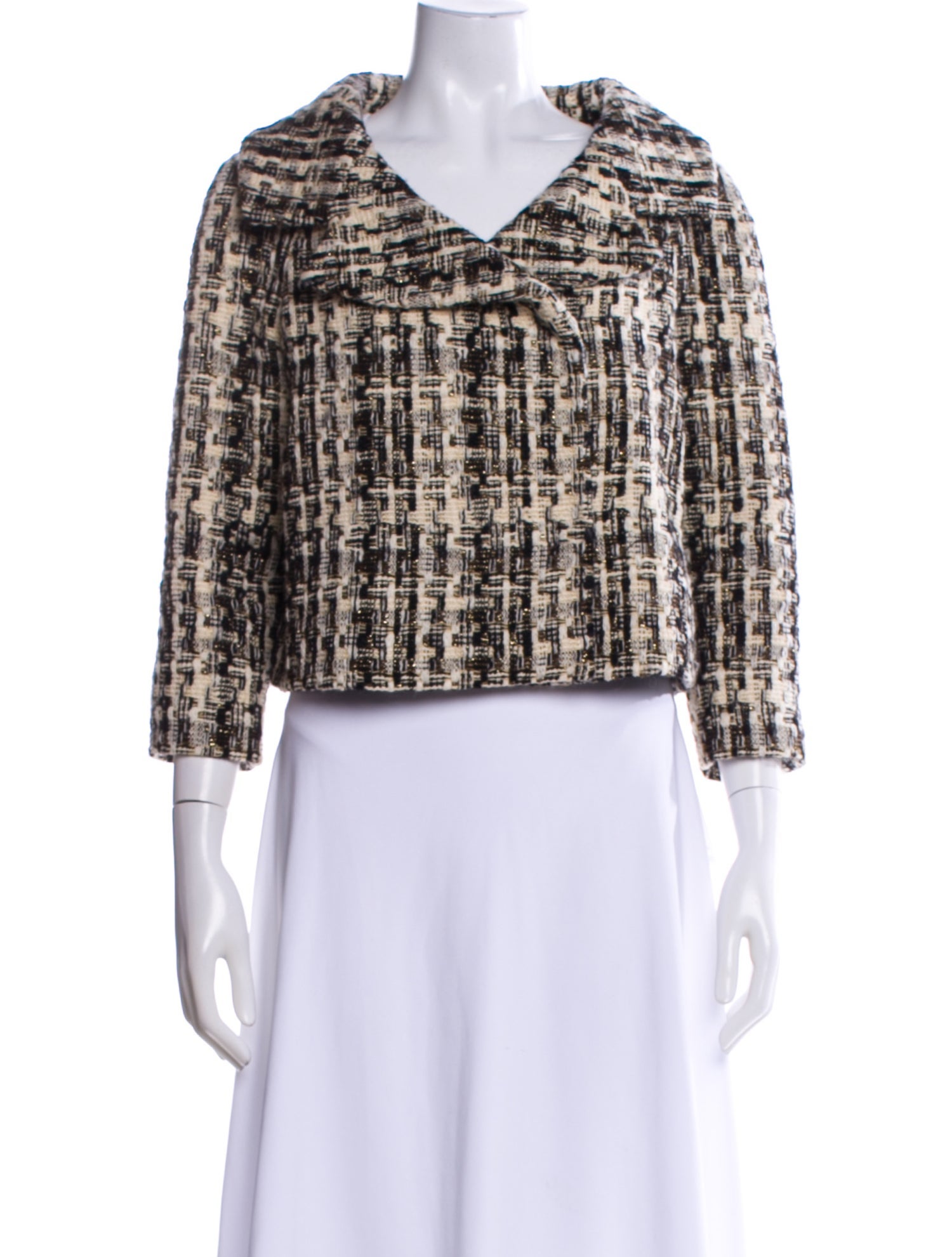 Giambattista Valli Virgin Wool Tweed Pattern Evening Jacket