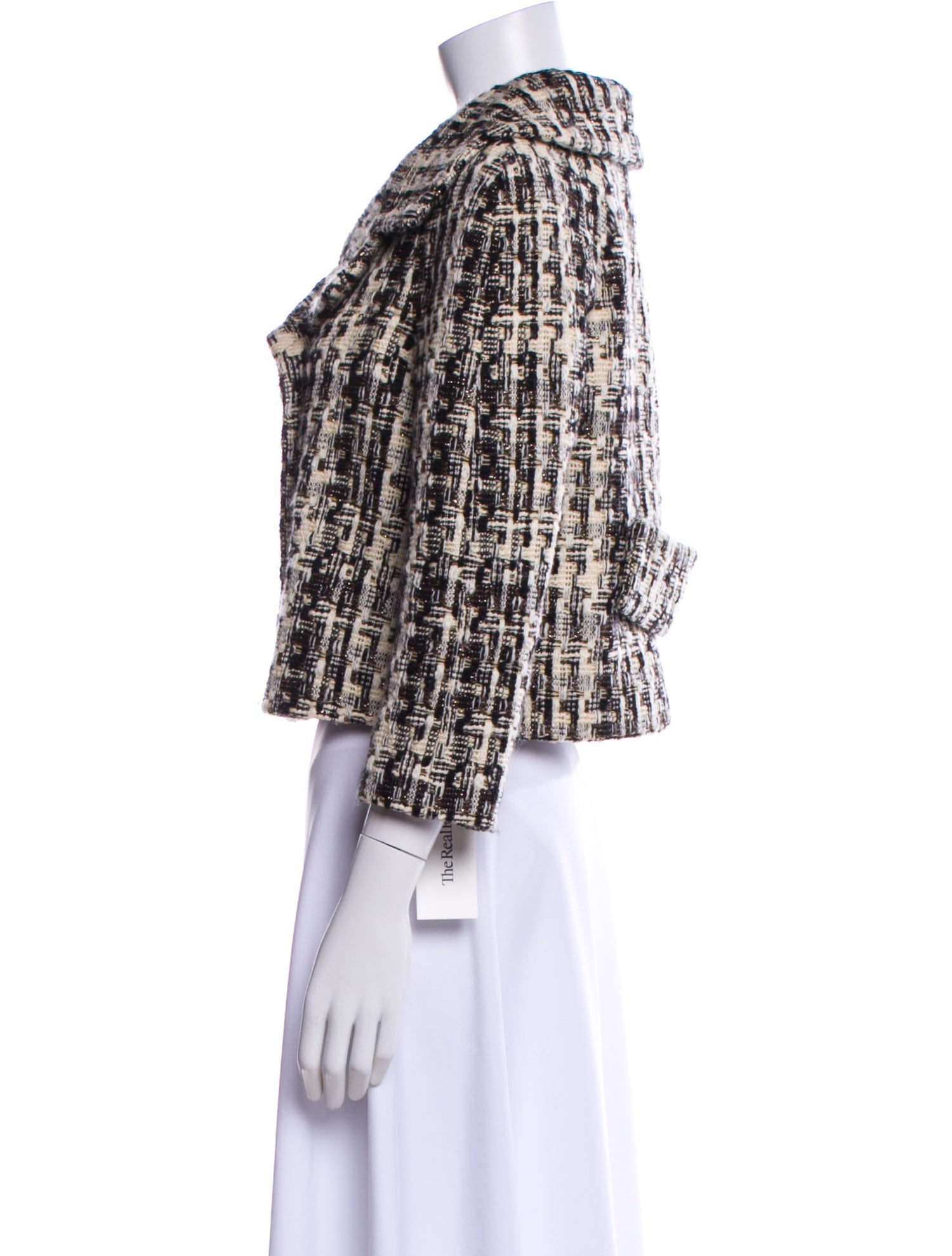 Giambattista Valli Virgin Wool Tweed Pattern Evening Jacket