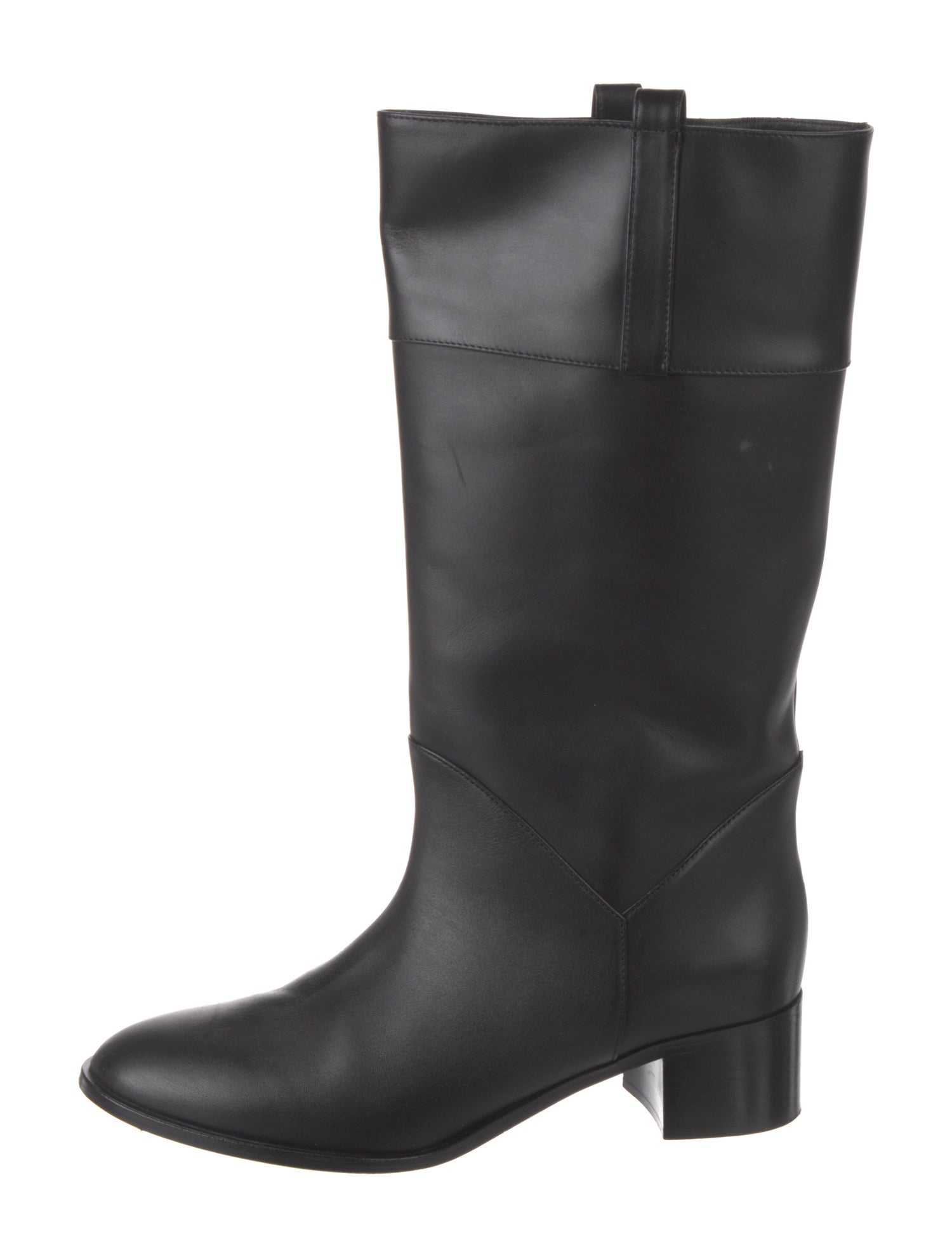 Gia Couture Leather Rain Boots