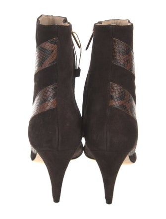 Gia Couture Suede Animal Print Boots