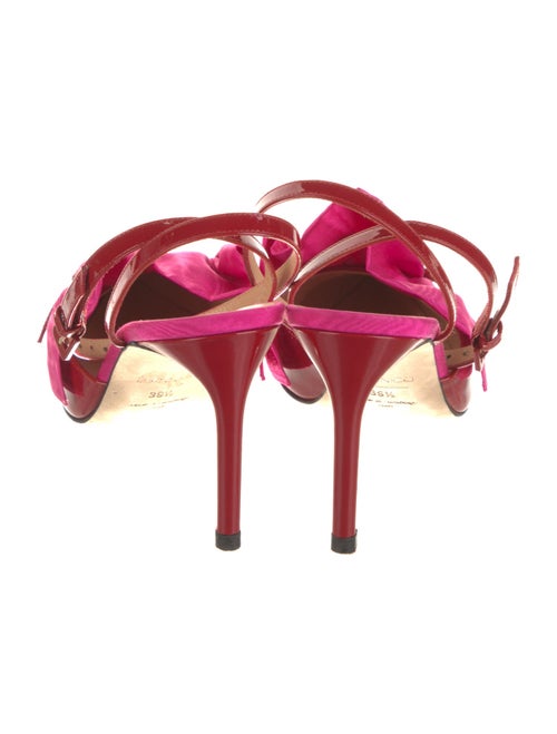 Giannico Ruffle Embellishment Slingback Pumps