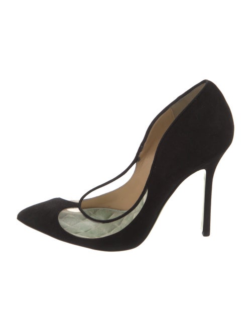 Giannico Suede T-Strap Pumps